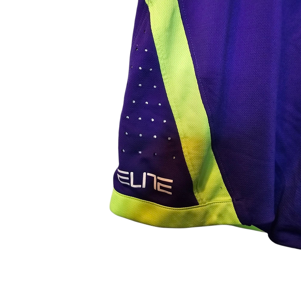 Nike Elite Dri-Fit Purple and Green Athletic Shorts for Performance - Picture 4 of 7